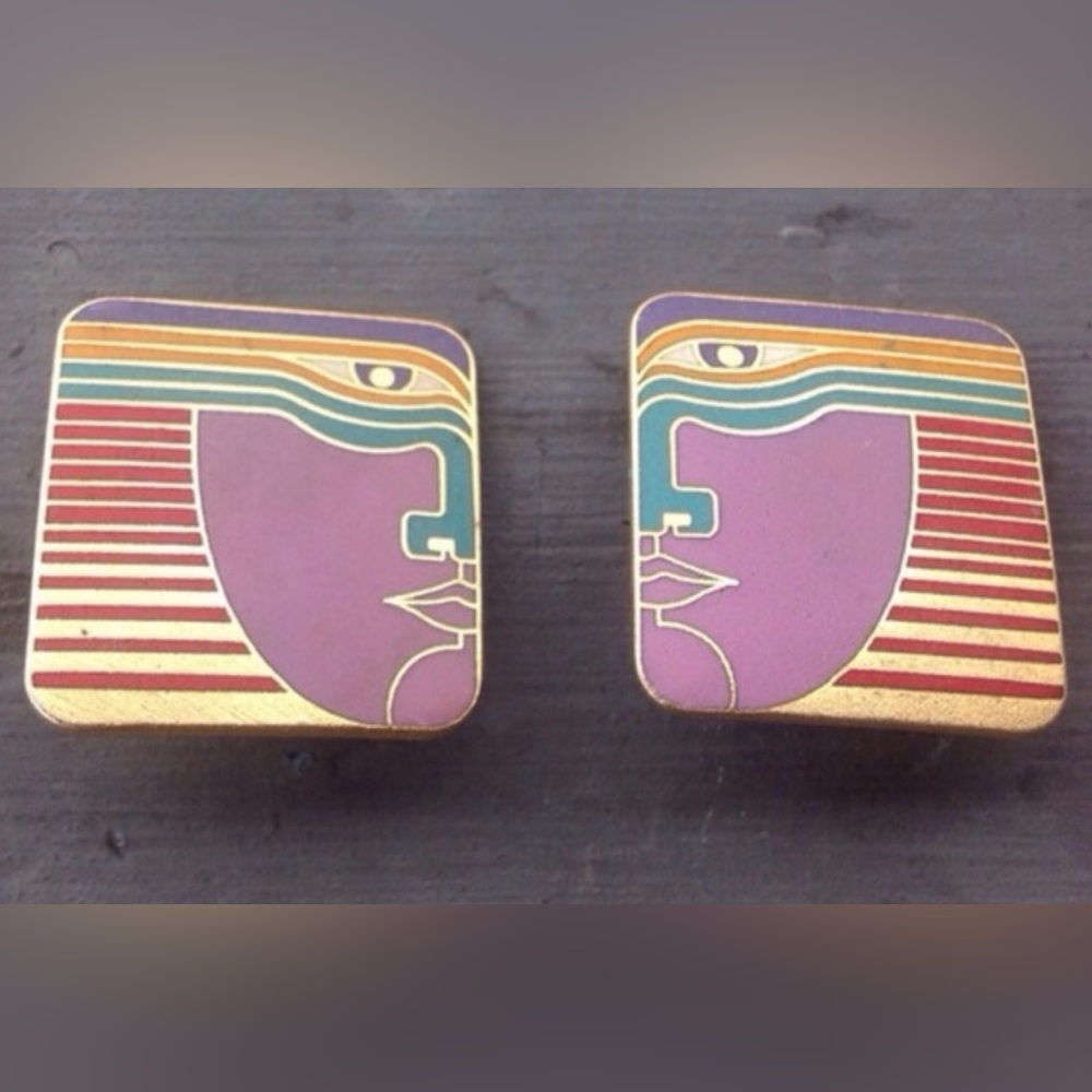 Laurel Burch "Vayu" Clip Earrings